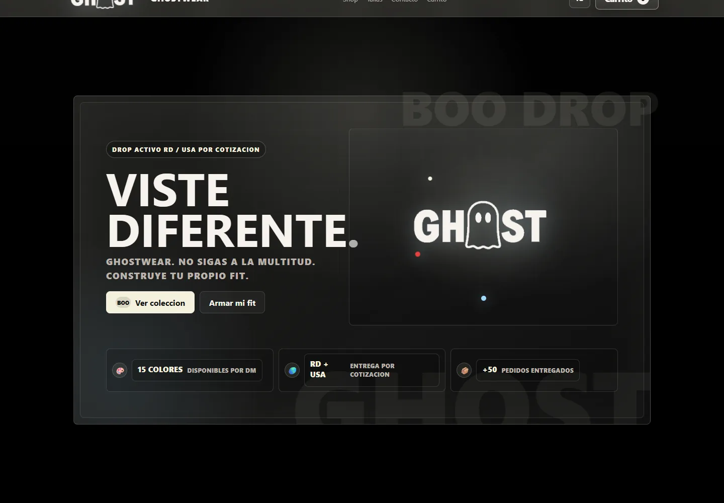 Sitio publicado de GhostWear